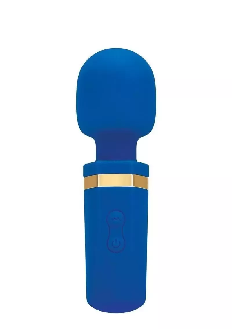 Bodywand Mighty Mini Wand Rechargeable Wand Massager - Blue/Gold