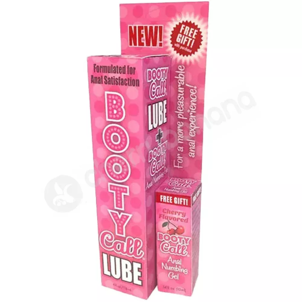 Booty Call Cherry Flavoured Lube & Numbing Gel Duo