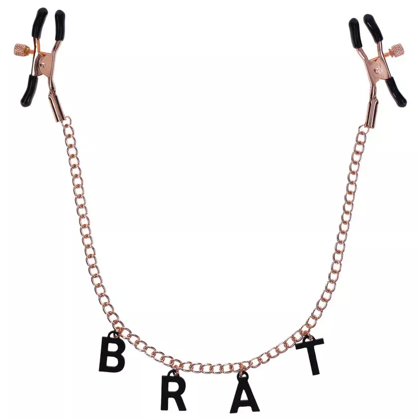 “Brat” Charmed Nipple Clamp Chain by Sportsheets