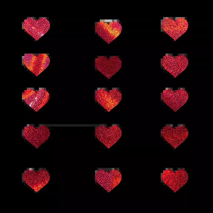 Confetti: Liquid Red Baby Heart Body Stickers, Red, One Size