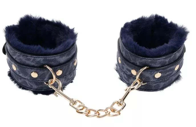 Cougar Faux Leather & Faux Fur Handcuffs