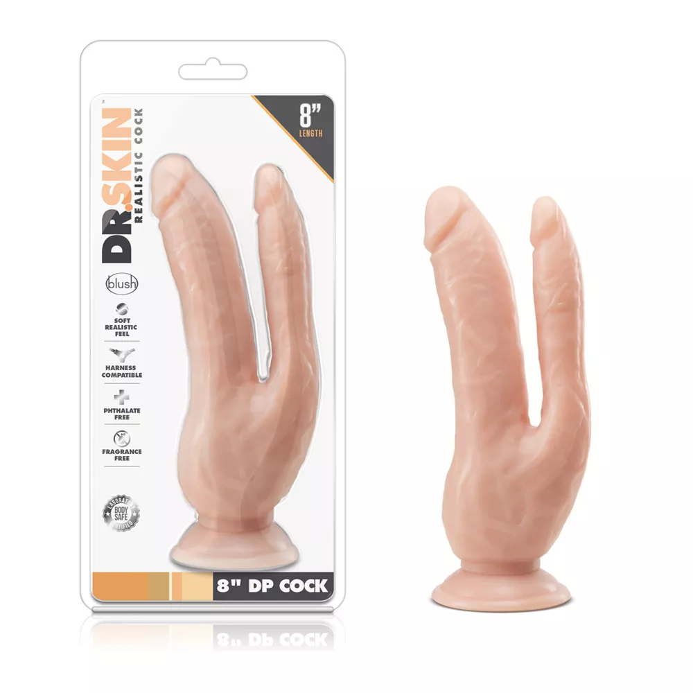 Dr. Skin 8″ Dp Cock Vanilla