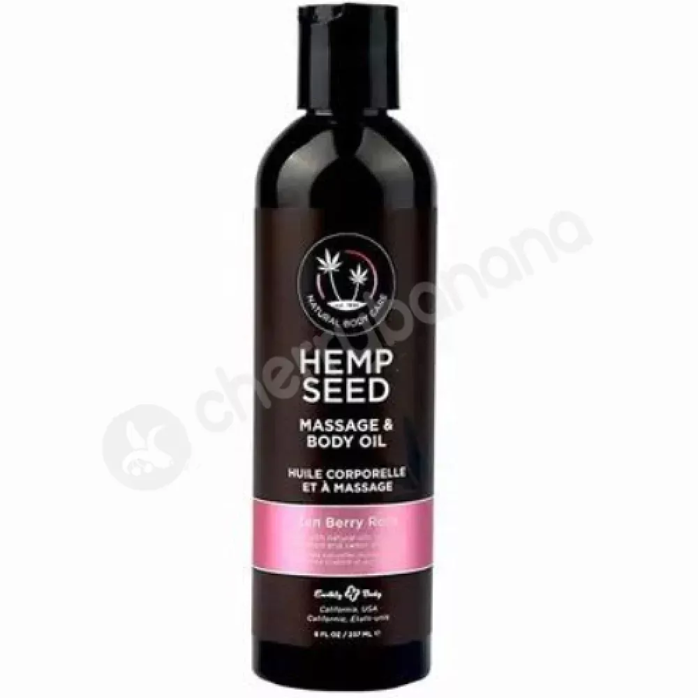 Earthly Body Zen Berry Rose Hemp Seed Massage & Body Oil 237ml