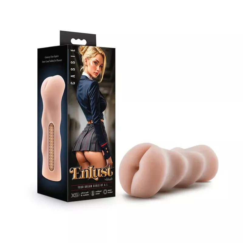 EnLust Cassie AI Pocket Anal Stroker Beige, Blush