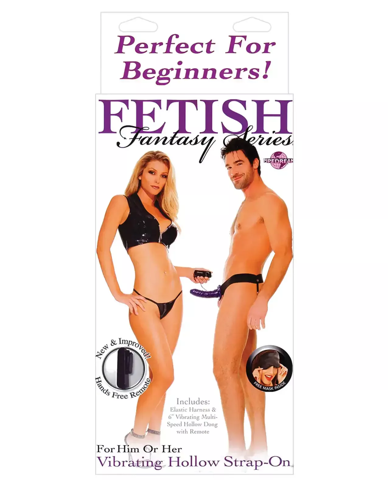 Fetish Fantasy Series for Him or Her Vibrating Hollow Strap-On – Purple