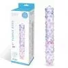 GLAS 9 PURPLE ROSE NUBBY DILDO