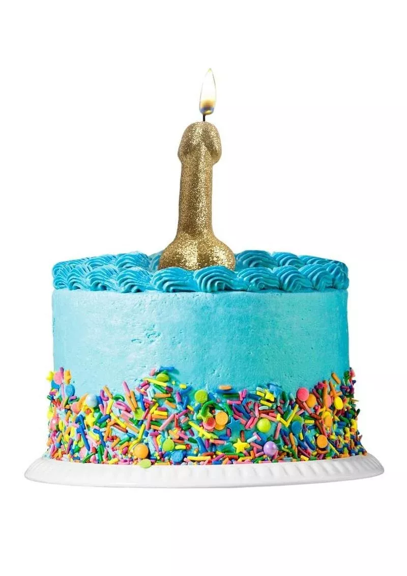 Glitterati Golden Penis Candle
