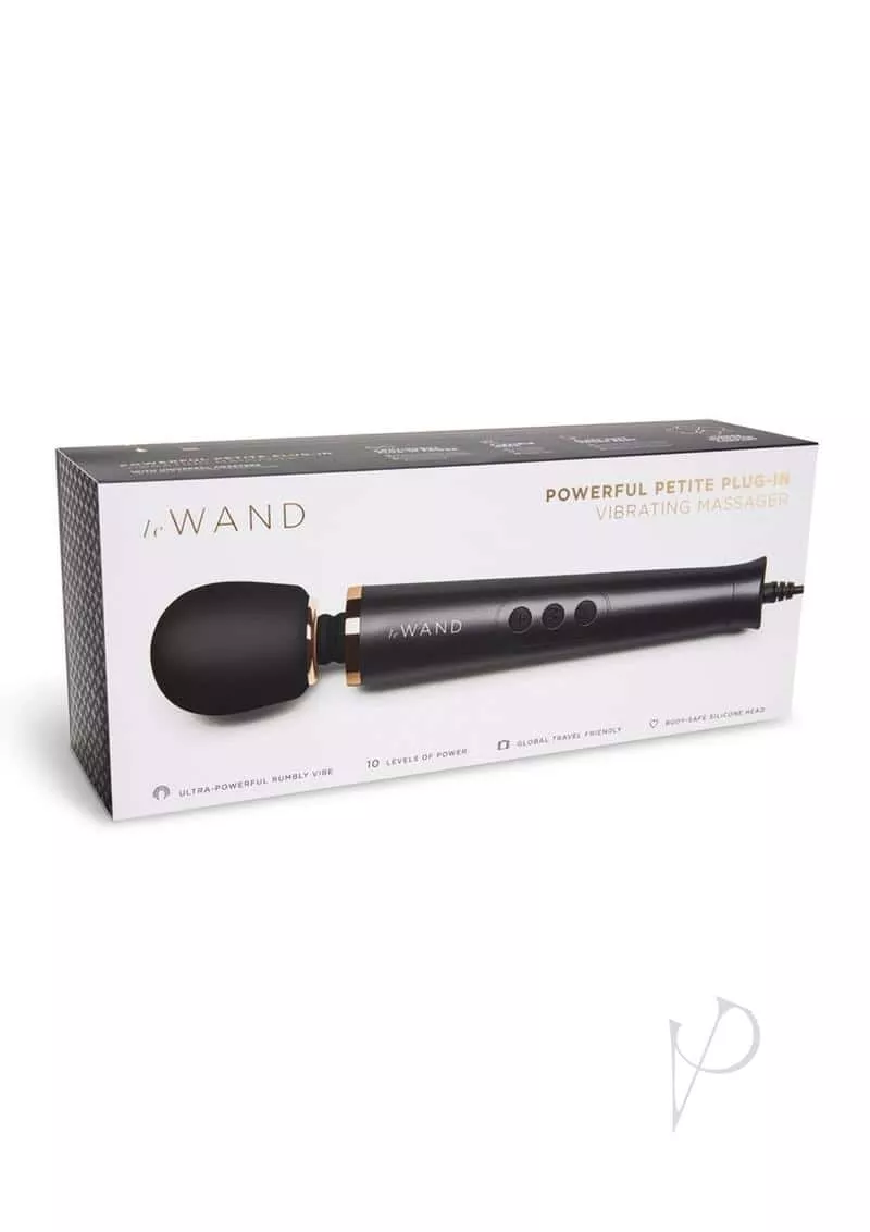 Le Wand Powerful Petite Plug In Vibrating Massager – Black