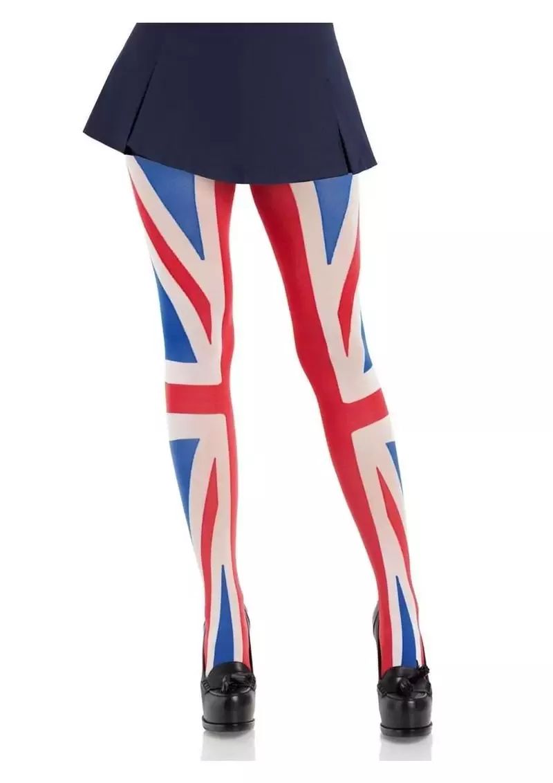 Leg Avenue Union Jack Opaque Tights - O/S - Multicolor