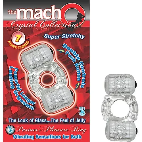 The Macho Crystal Collection Partner’s Pleasure Ring – Clear