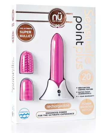 Nu Sensuelle Point Plus Rechargeable Bullet Vibrator – Pink