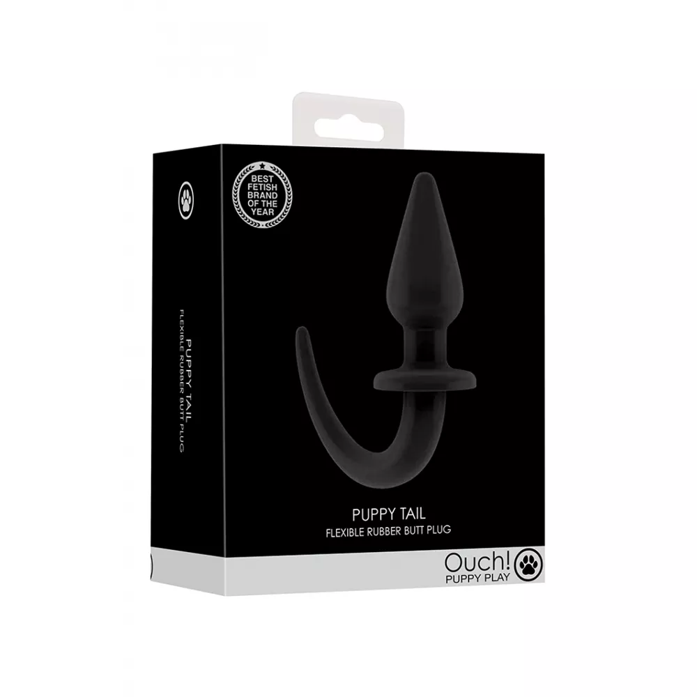 Ouch! Flexible Rubber Butt Plug Black