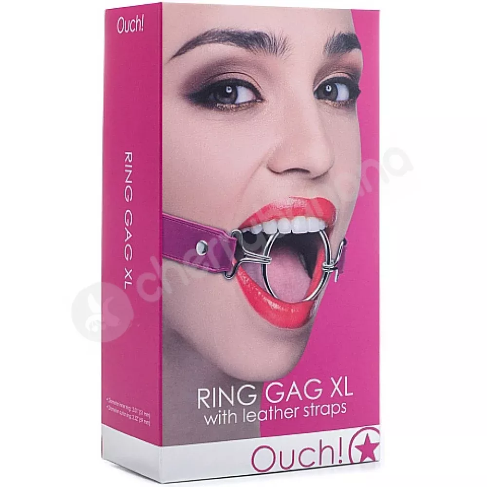 Ouch Pink XL Ring Gag With Adjustable Straps
