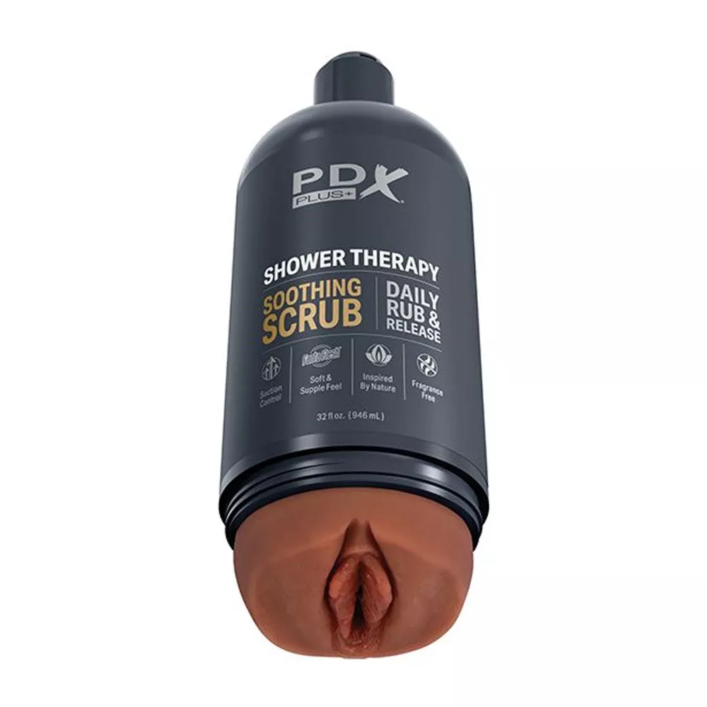 PDX Plus Shower Therapy Soothing Scrub with Adjustable Suction Cup
