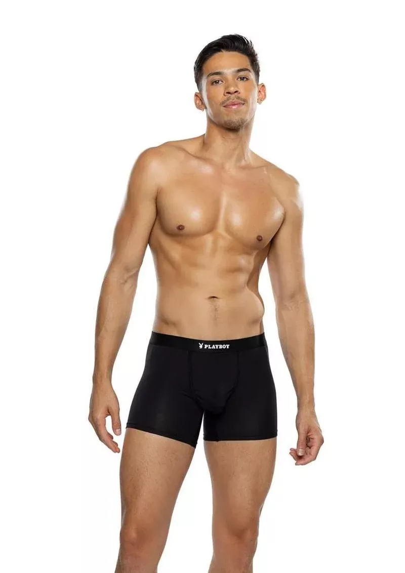 Playboy Men’s Boxer Briefs – Black