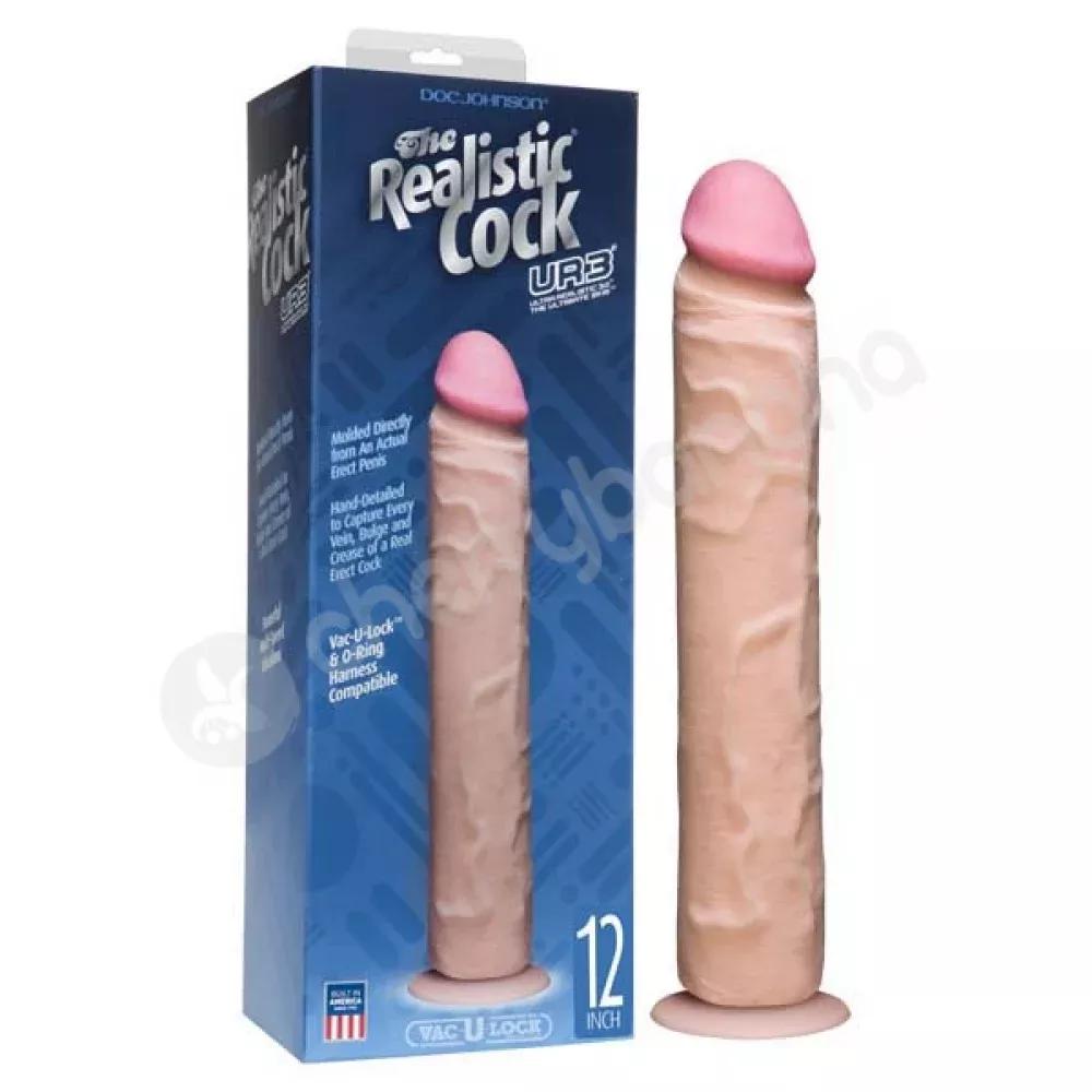The Realistic Cock Flesh 12″ Dildo Without Balls