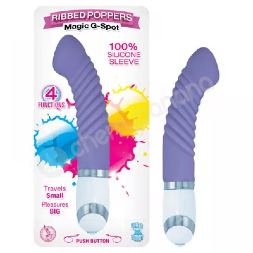 Ribbed Poppers Magic G-spot Purple Vibrator