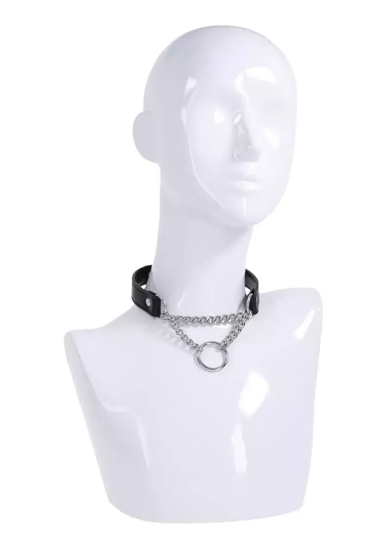 Sex and Mischief Shadow Day Collar - Black/Silver