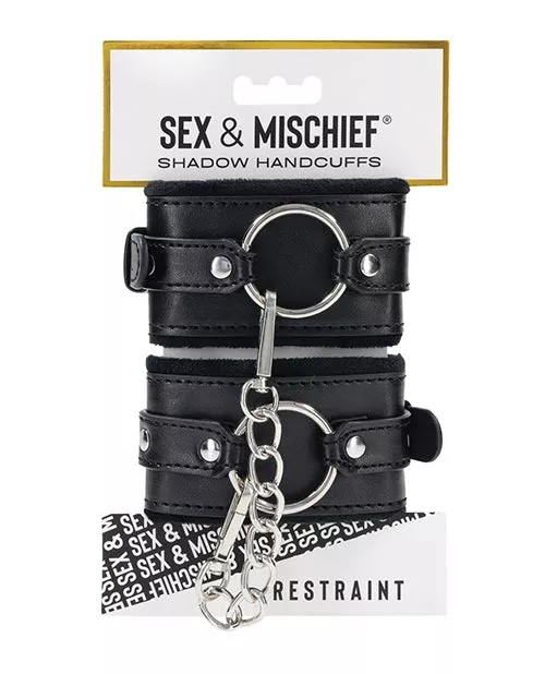 Sex and Mischief Shadow Handcuffs – Black/Silver