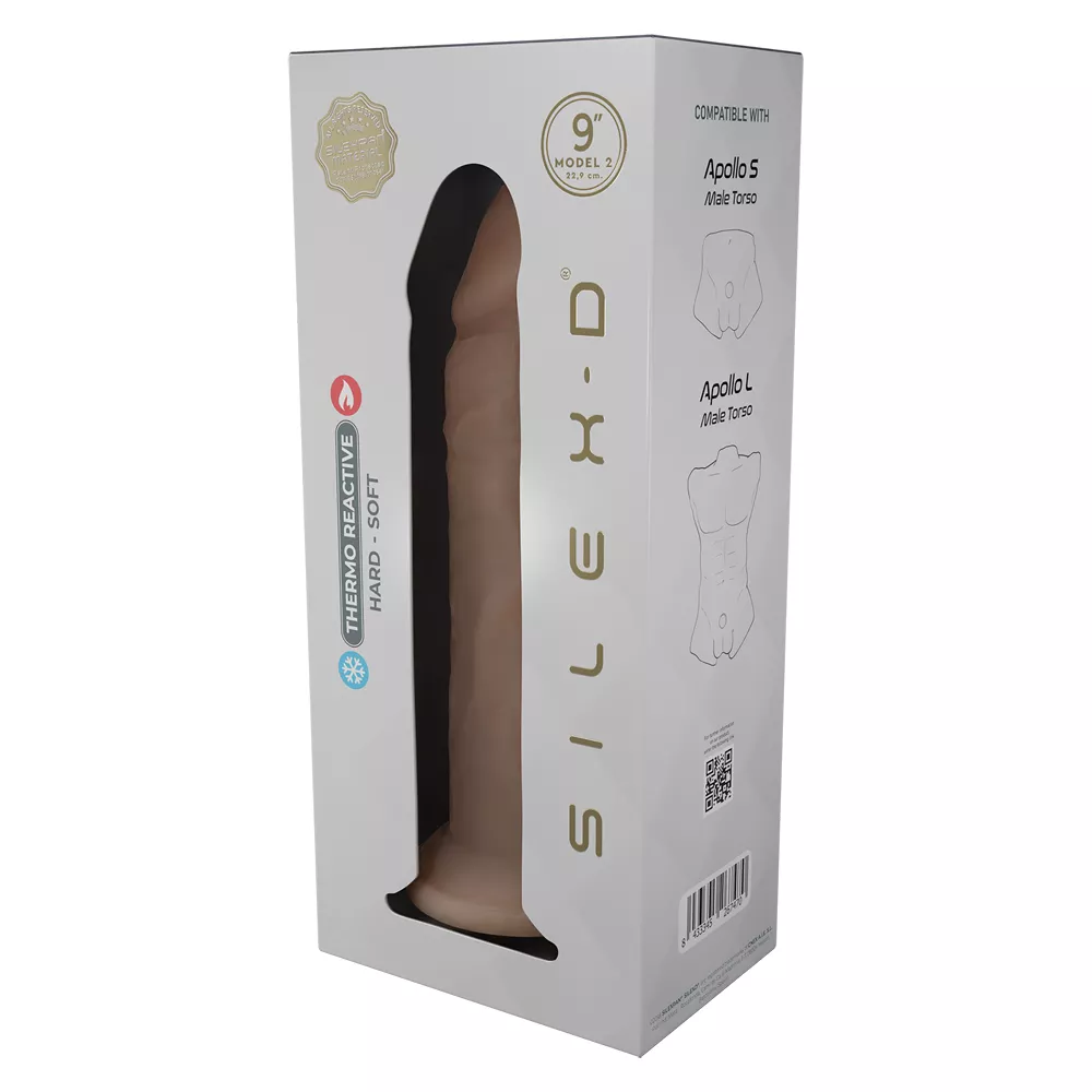 Silex-D Liquid Silicone Model 2 Dildo 9″ Vanilla