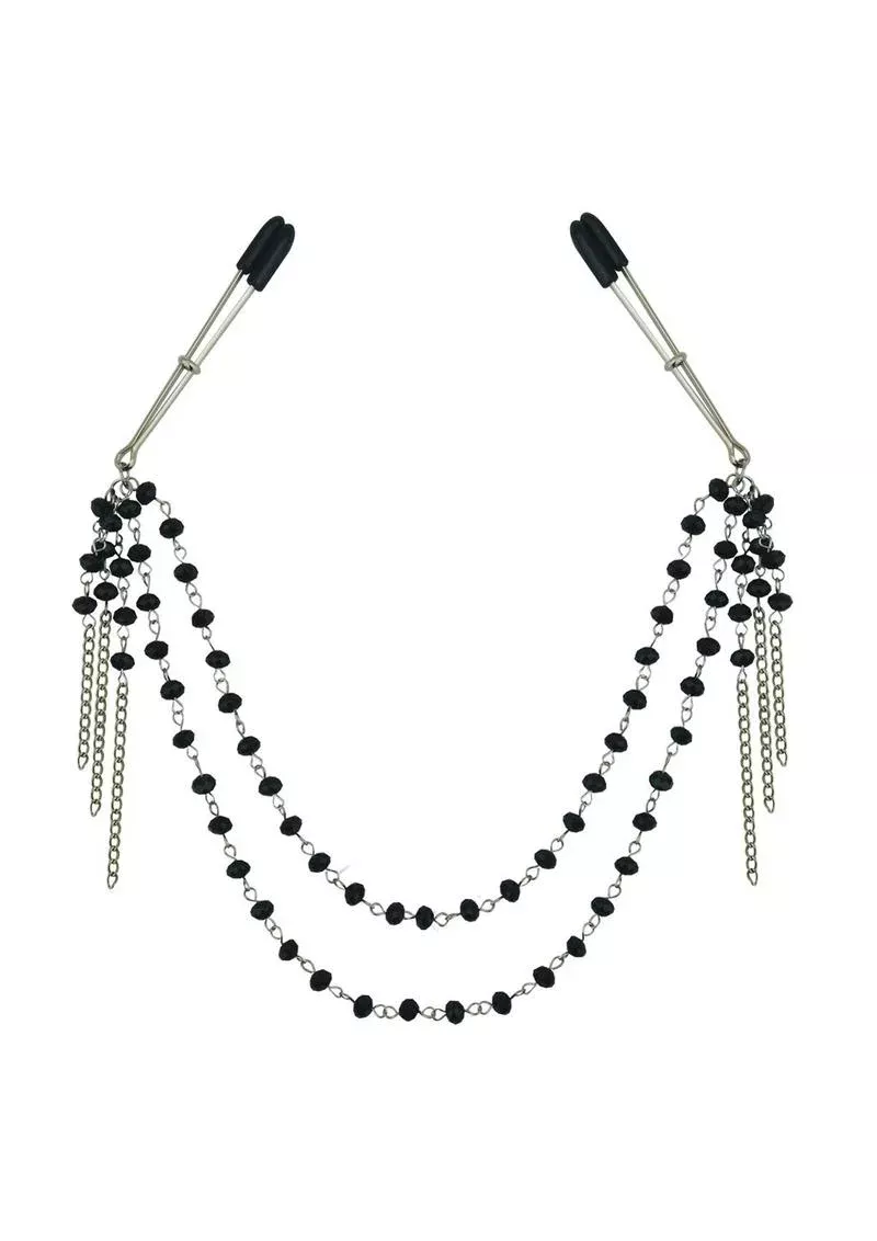 Sincerely Black Jeweled Nipple Clips