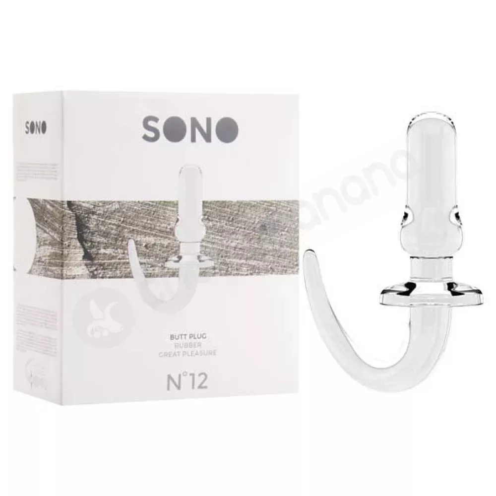 Sono No. 12 Clear Tailed Butt Plug