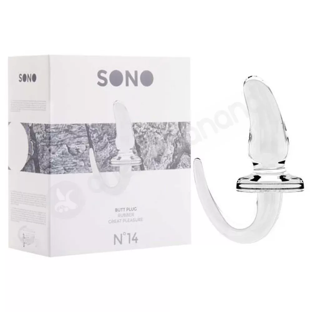Sono No. 14 Clear Tailed Butt Plug
