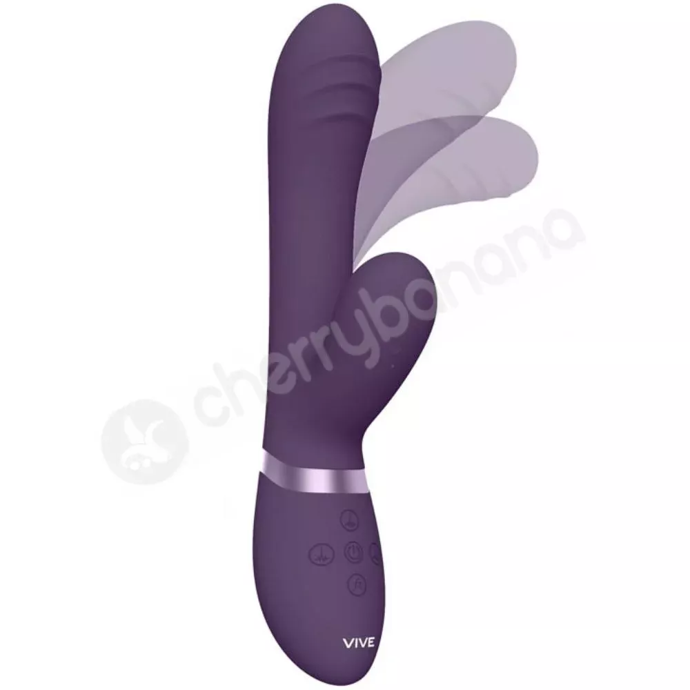 Vive Tani Purple Rabbit Vibrator With Moving Finger Motion Shaft & Pulse Wave Clit Stimulator