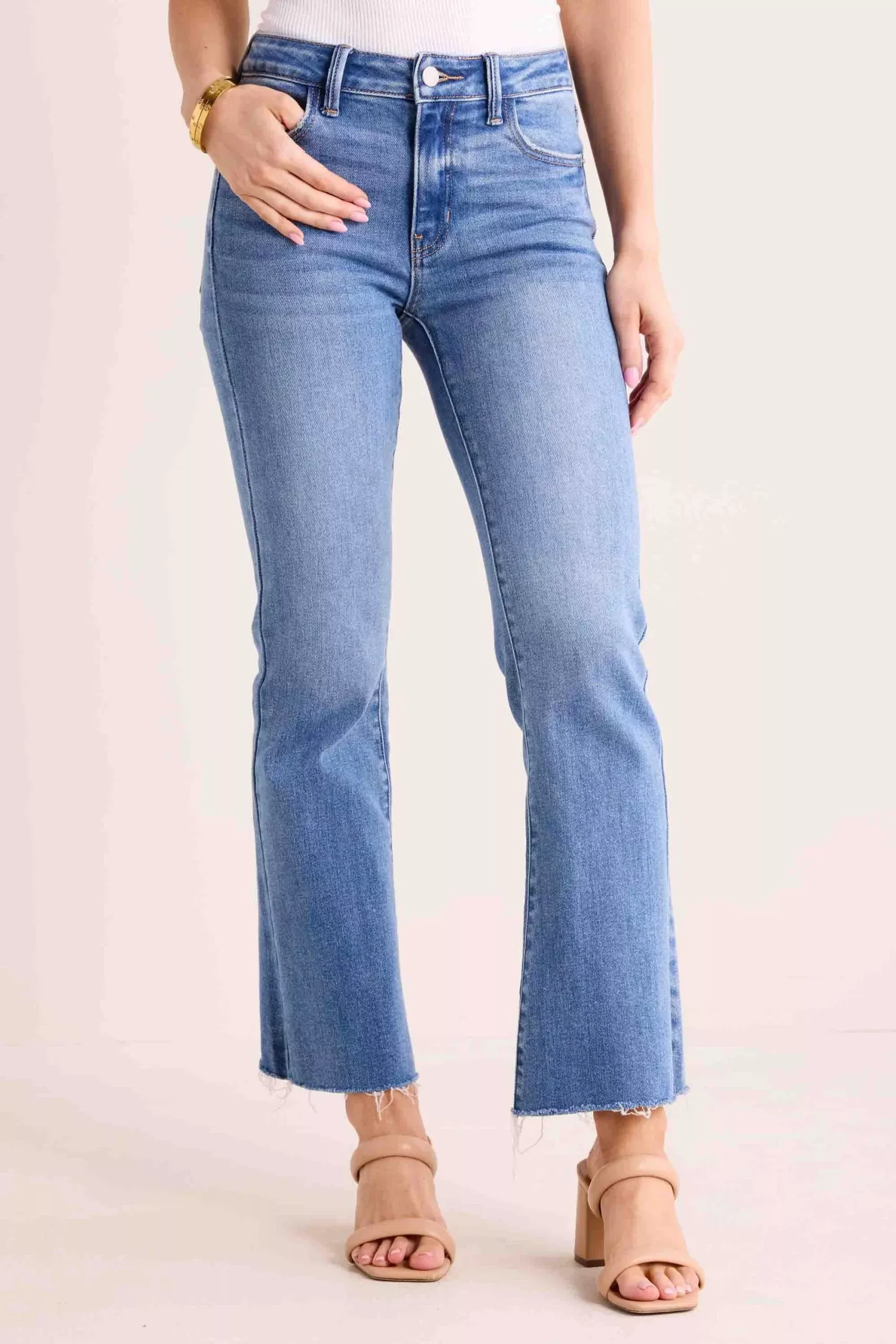 Wendy Medium Wash Kick Flare Jeans