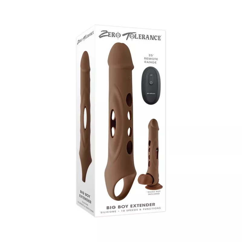 Zero Tolerance Big Boy Extender Vibrating Remote Brown